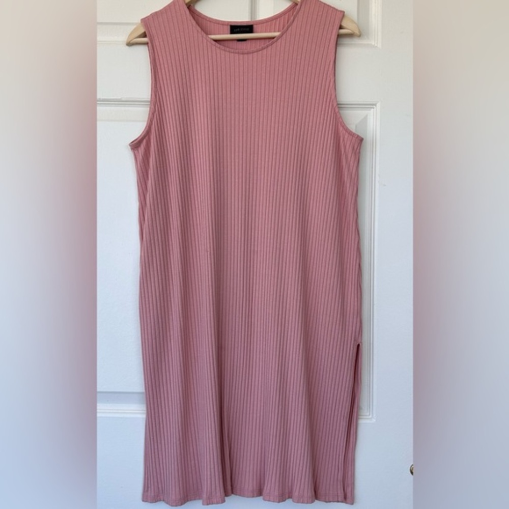 J. Jill Ribbed Knit‎ Dress Light Pink Size Large